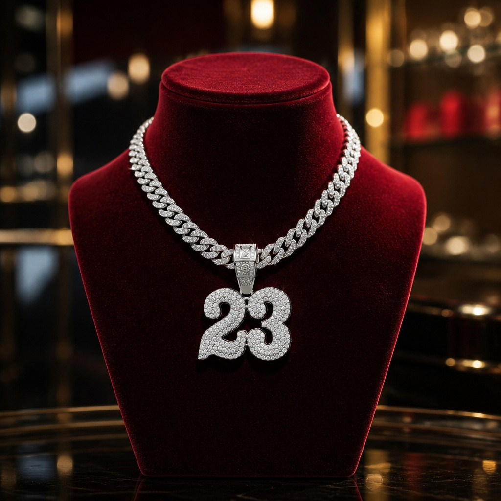 Custom Pendant Necklace Cuban Link Iced Out Hip Hop Bling New